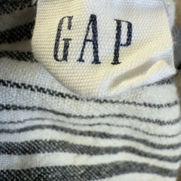 GAP Striped Sleeveless Linen-Rayon Shift Dress w/ pockets M – Black & White - Picture 5 of 11